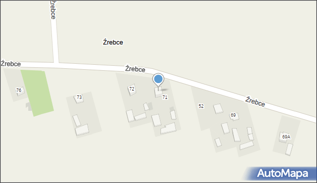 Źrebce, Źrebce, 71a, mapa Źrebce