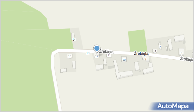 Źrebięta, Źrebięta, 12, mapa Źrebięta