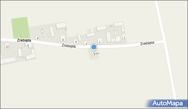 Źrebięta, Źrebięta, 3, mapa Źrebięta