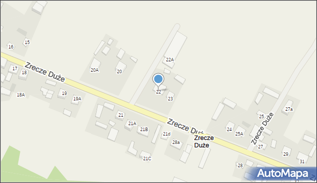 Zrecze Duże, Zrecze Duże, 22, mapa Zrecze Duże