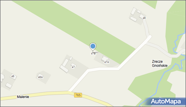 Zrecze Duże, Zrecze Duże, 47B, mapa Zrecze Duże