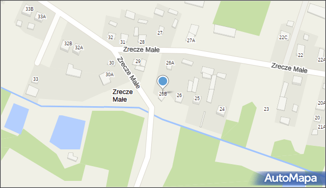 Zrecze Małe, Zrecze Małe, 26B, mapa Zrecze Małe