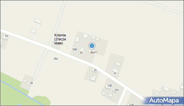 Zrecze Małe, Zrecze Małe, 36A, mapa Zrecze Małe