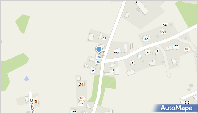Zręczyce, Zręczyce, 102, mapa Zręczyce