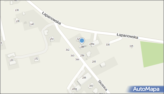 Zręczyce, Zręczyce, 186, mapa Zręczyce