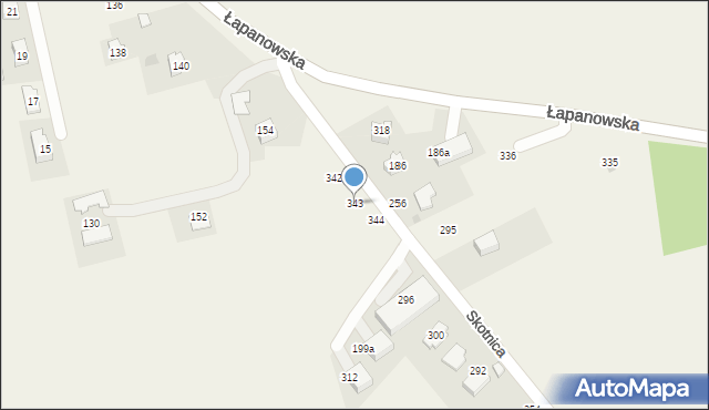 Zręczyce, Zręczyce, 343, mapa Zręczyce