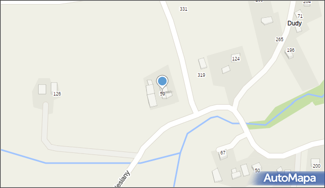 Zręczyce, Zręczyce, 59, mapa Zręczyce