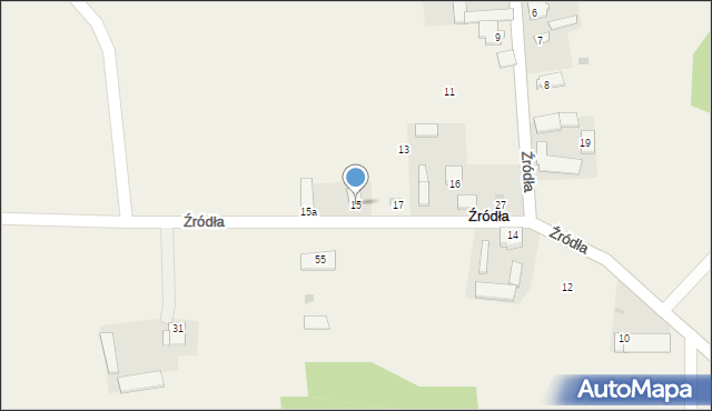 Źródła, Źródła, 15, mapa Źródła