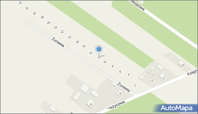 Aleksandria Druga, Żurawia, 12, mapa Aleksandria Druga