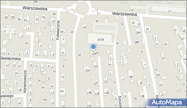 Biała Podlaska, Żurawia, 11H, mapa Białej Podlaskiej