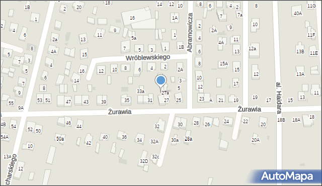 Biała Podlaska, Żurawia, 29a, mapa Białej Podlaskiej