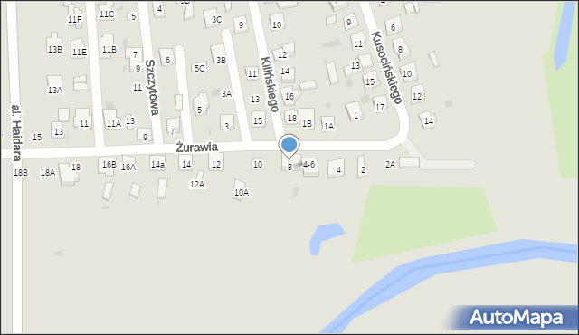 Biała Podlaska, Żurawia, 8, mapa Białej Podlaskiej