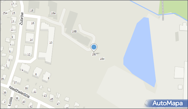Białystok, Żubrów, 18c, mapa Białegostoku