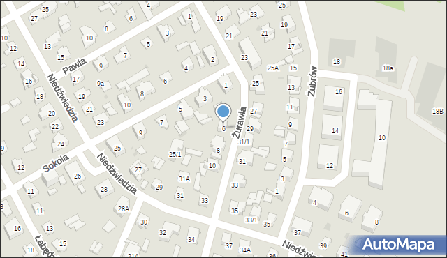 Białystok, Żurawia, 6, mapa Białegostoku