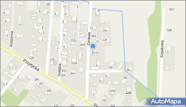 Bielicha, Żurawia, 10, mapa Bielicha