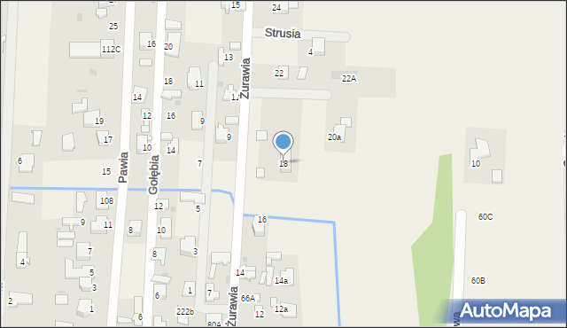 Bielicha, Żurawia, 18, mapa Bielicha