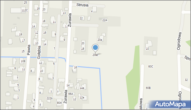 Bielicha, Żurawia, 20ac, mapa Bielicha