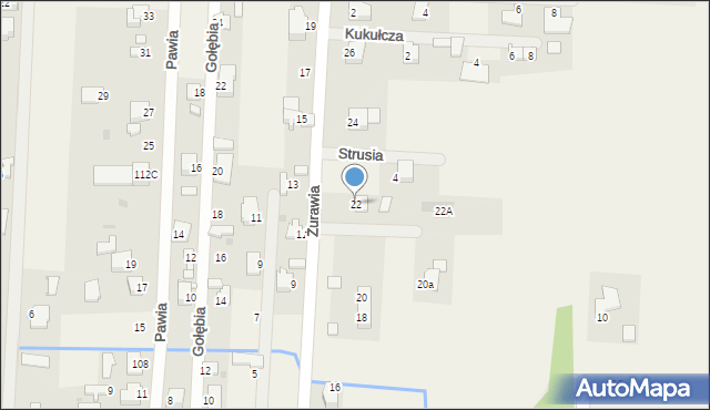 Bielicha, Żurawia, 22, mapa Bielicha