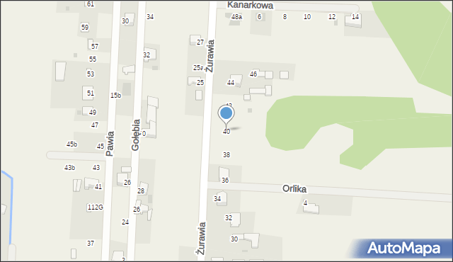 Bielicha, Żurawia, 40, mapa Bielicha