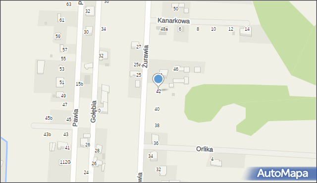 Bielicha, Żurawia, 42, mapa Bielicha