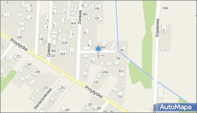 Bielicha, Żurawia, 6, mapa Bielicha
