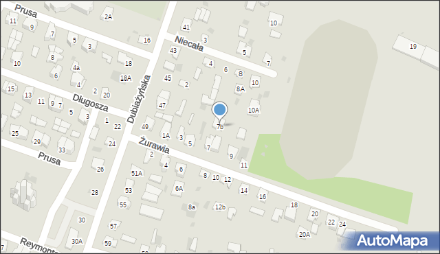 Bielsk Podlaski, Żurawia, 7b, mapa Bielsk Podlaski