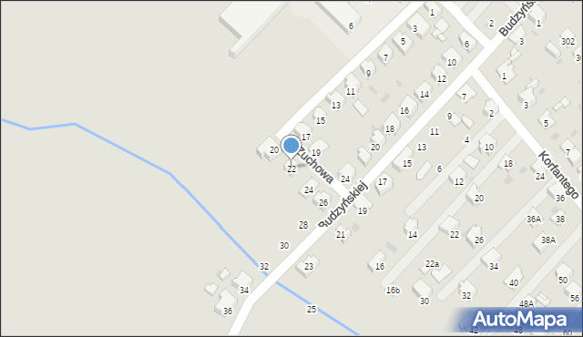 Bieruń, Zuchowa, 22, mapa Bieruń