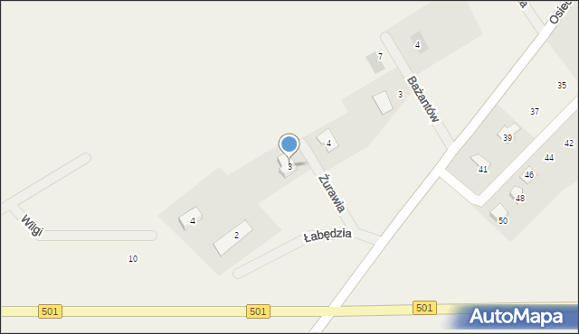 Bogatka, Żurawia, 3, mapa Bogatka