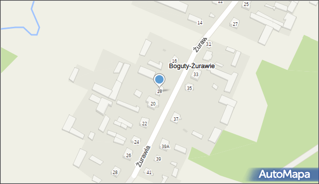 Boguty-Pianki, Żurawia, 18, mapa Boguty-Pianki