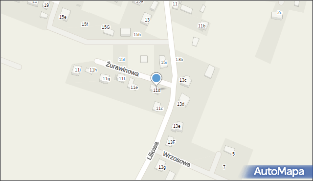 Borek, Żurawinowa, 1, mapa Borek