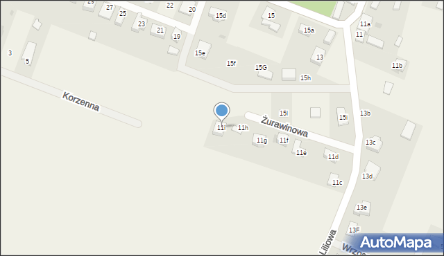 Borek, Żurawinowa, 11, mapa Borek