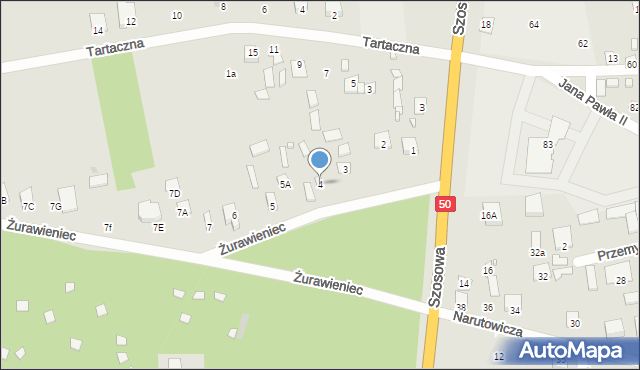 Brok, Żurawieniec, 4, mapa Brok