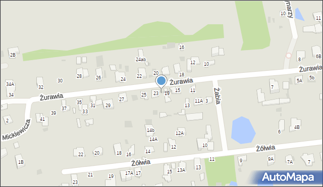 Brwinów, Żurawia, 21, mapa Brwinów