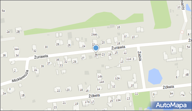 Brwinów, Żurawia, 25, mapa Brwinów