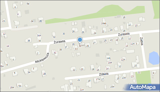 Brwinów, Żurawia, 31, mapa Brwinów