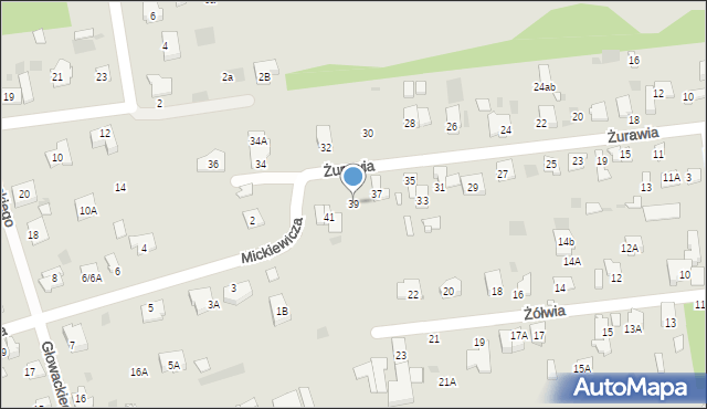 Brwinów, Żurawia, 39, mapa Brwinów