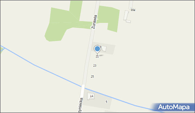 Celinów, Żurawia, 21, mapa Celinów