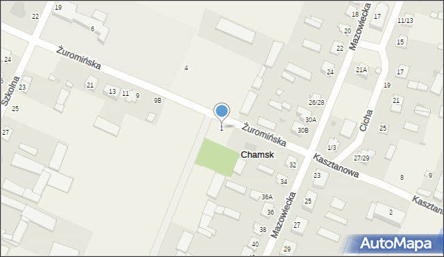 Chamsk, Żuromińska, 1, mapa Chamsk