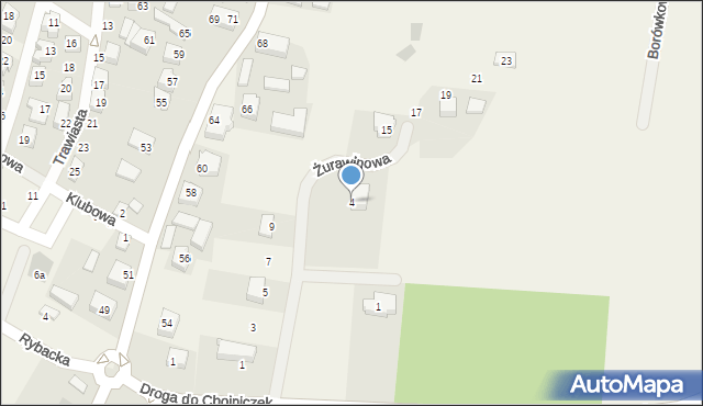 Charzykowy, Żurawinowa, 4, mapa Charzykowy