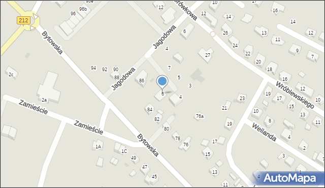 Chojnice, Żurawinowa, 6, mapa Chojnic