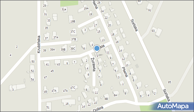 Ciechanów, Żurawia, 1, mapa Ciechanów