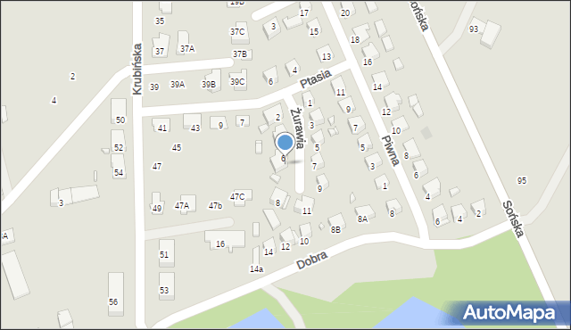 Ciechanów, Żurawia, 6A, mapa Ciechanów