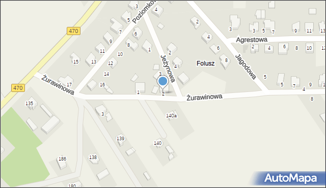 Cisew, Żurawinowa, 2, mapa Cisew