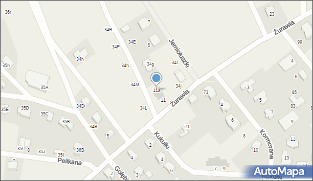 Czaple, Żurawia, 11a, mapa Czaple