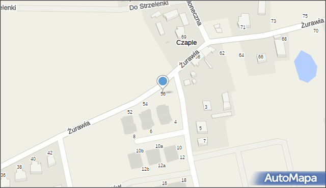 Czaple, Żurawia, 56, mapa Czaple