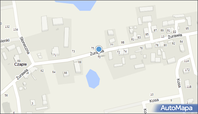 Czaple, Żurawia, 70, mapa Czaple