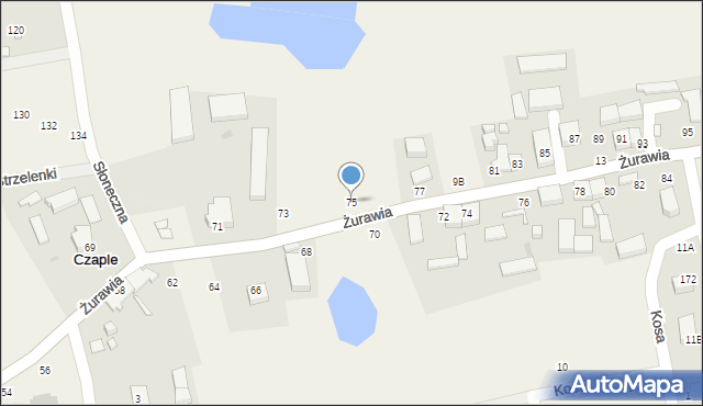 Czaple, Żurawia, 75, mapa Czaple