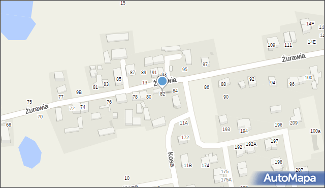 Czaple, Żurawia, 82, mapa Czaple