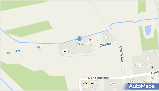 Czarny Las, Żurawia, 8, mapa Czarny Las
