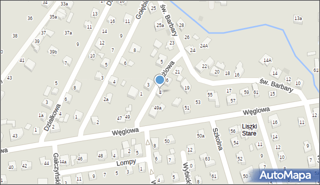 Czechowice-Dziedzice, Żużlowa, 4, mapa Czechowic-Dziedzic